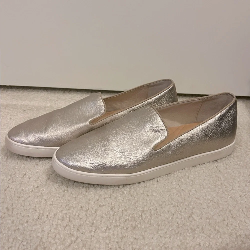 Birdies The Swift Gold Slip On Leather Sneakers Women’s Shoes 11